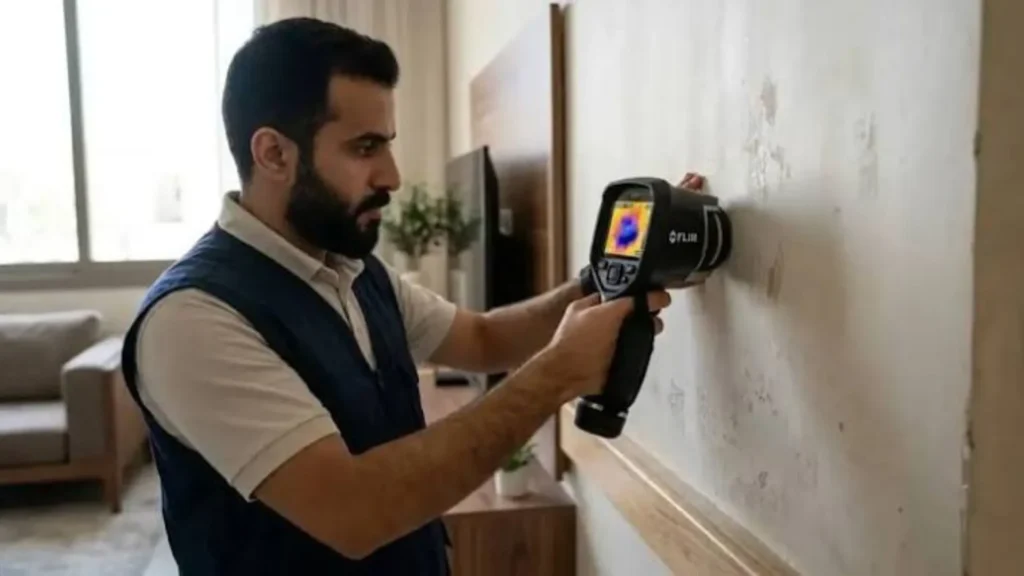 كشف تسرب المياه بالأجهزة